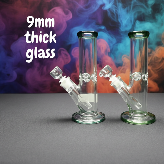 RK Quality Glass 10 Inch Straight Water Bong - Premium 9mm