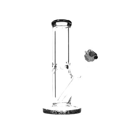 RK Quality Glass 10 Inch Straight Water Bong - Premium 9mm - RK Quality Glass