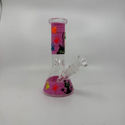 NEW 8" Glow In Dark Halloween Theme Becker Bong - with 3D ART - WP273 - RK Quality Glass