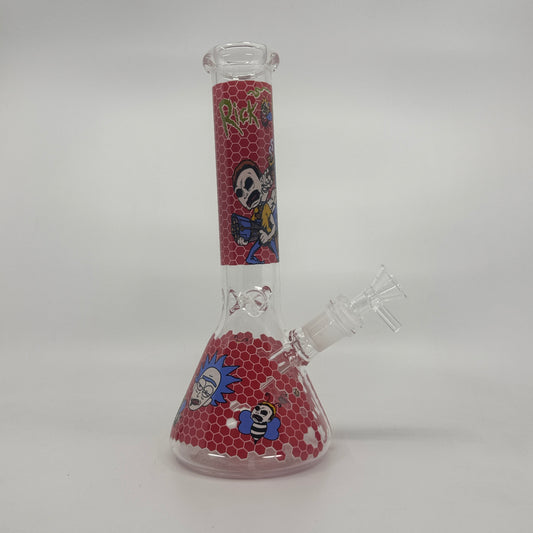 RK Quality Glass 12 Inch Beaker Bong with Cartoon Design - RK Quality Glass
