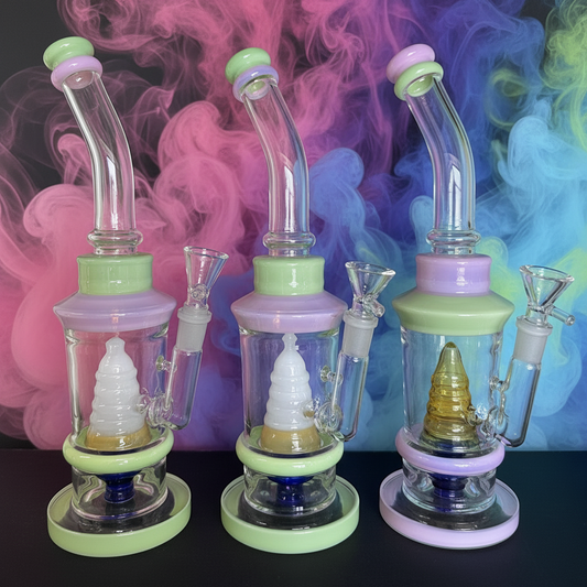 12 Inch Slime Showerhead Dab Rig Wholesale - RK Quality Glass