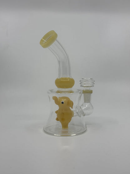 6" character art slime bent dab rig - RK Quality Glass