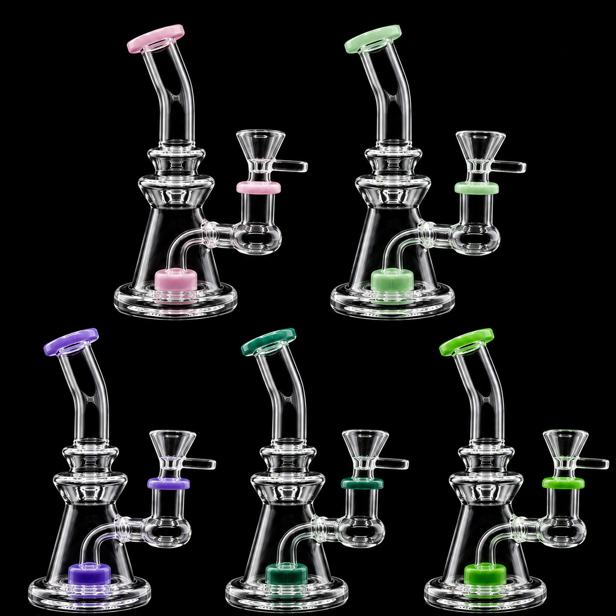 7 INCH Showerhead bent dab rig