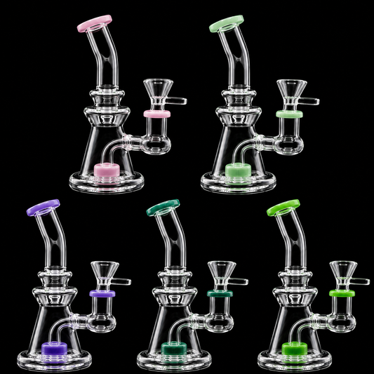 7 INCH Showerhead bent dab rig