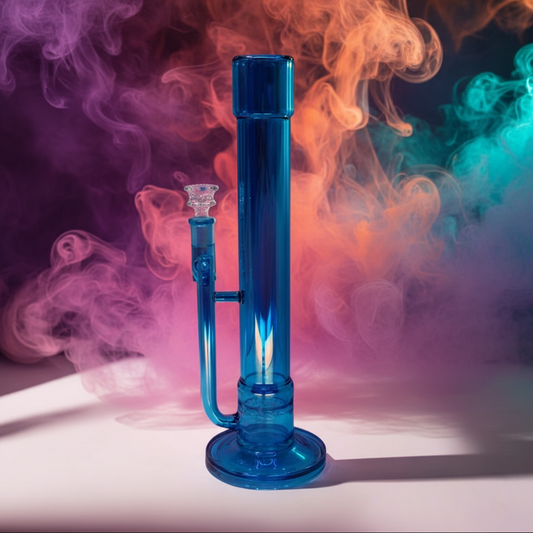 14 Inch Metallic Straight Bong