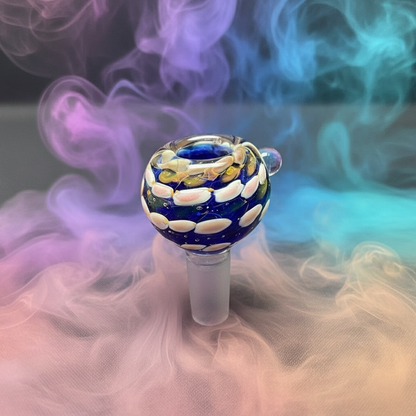 14mm Glass Bowl Replacement Blue Gold Wholesale - RK Quality Glass