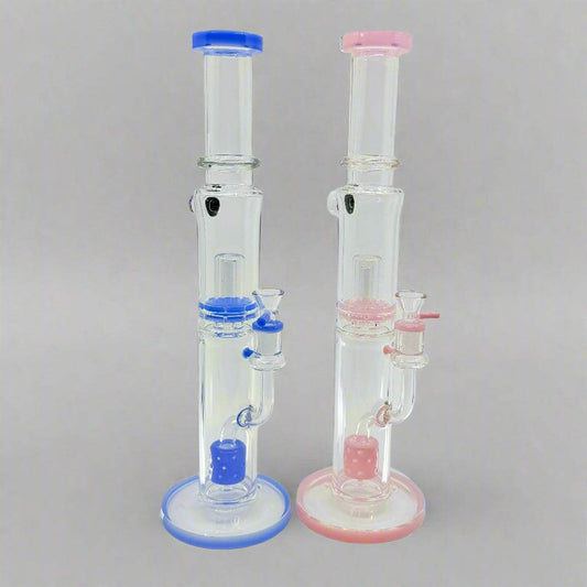 RK Quality Glass 16 Inch Double Shower Head Bong - RK Quality Glass