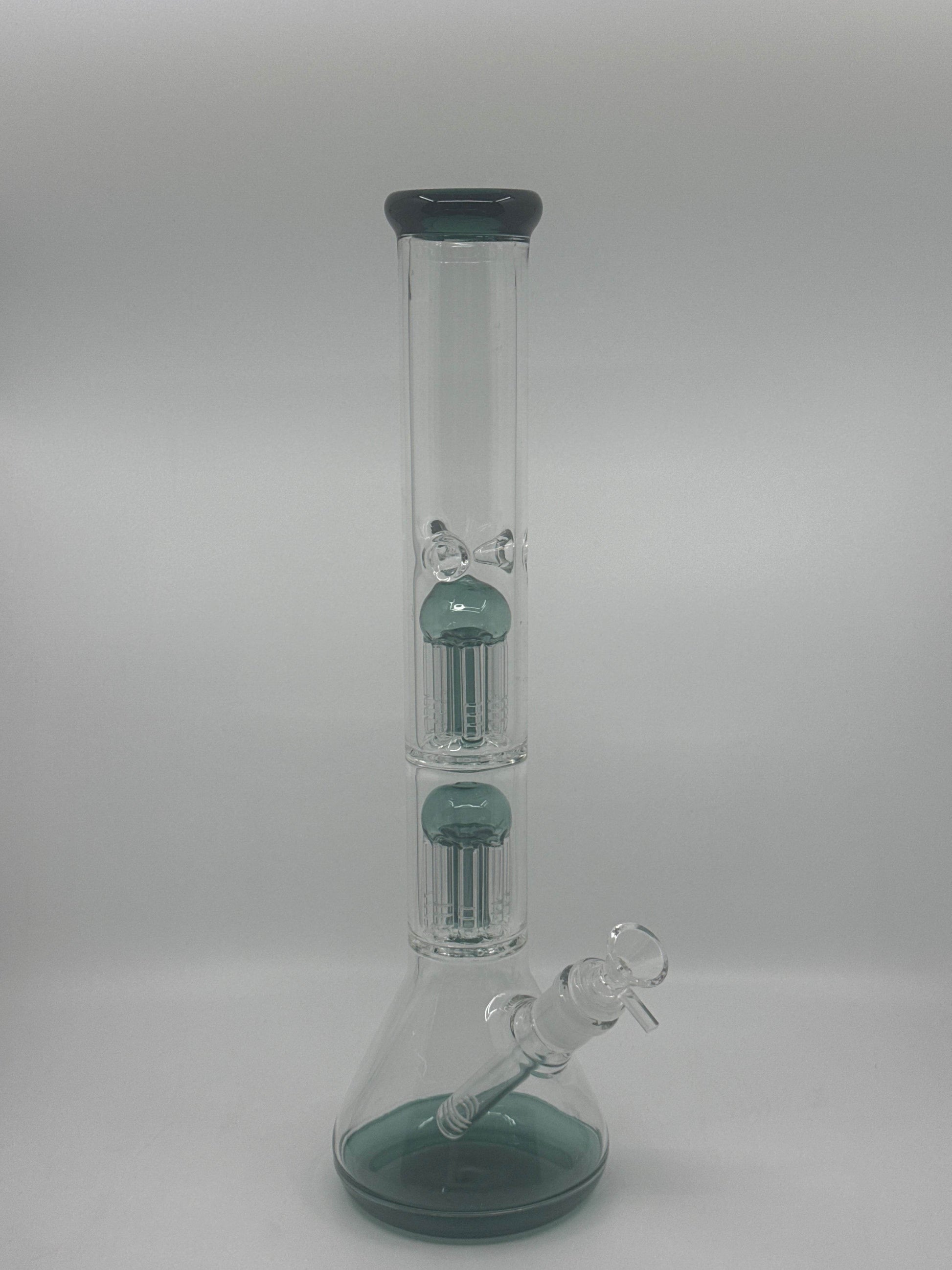 RK Quality Glass 16 Inch Double Tree Perc Bong - RK Quality Glass