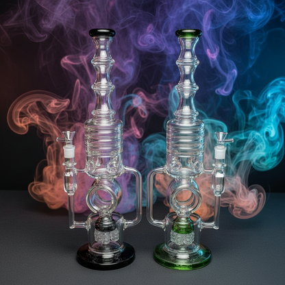 18 Inch Recycler Dab Rig Wholesale - RK Quality Glass