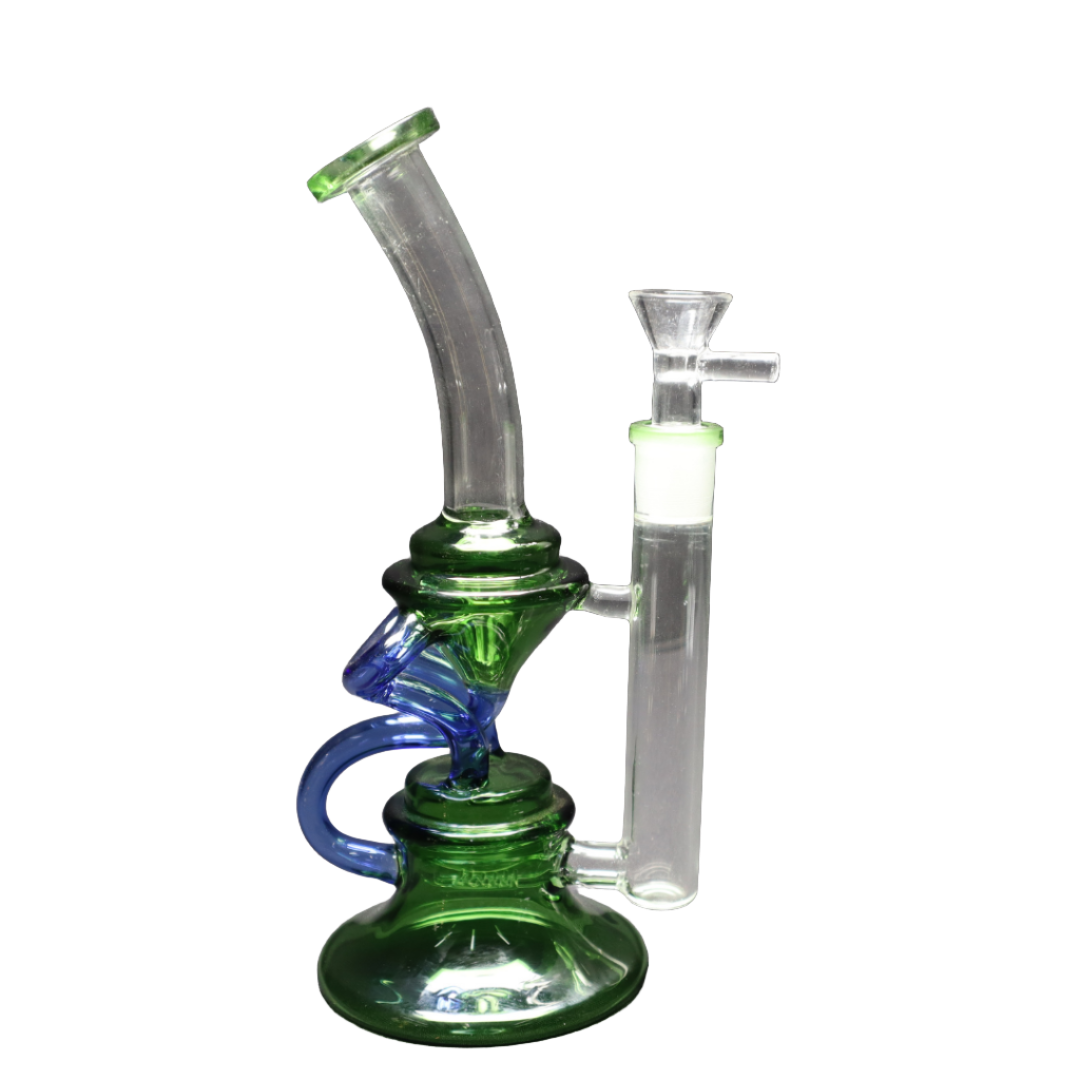 130 29RKQG 9" tall recycler dab rig