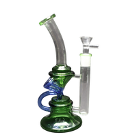 130 29RKQG 9" tall recycler dab rig