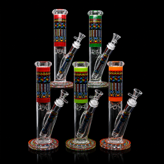 9.5 Inch Mosaic Pattern Straight Tube Bong Wholesale