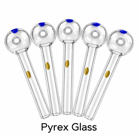 4" Blue Dot Pyrex Oil Burner Pipe