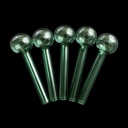 4" Heavy Light Green Glass Oil Burner