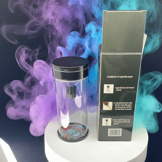 RK Quality Glass 2 in 1 Herb Grinder and Storage Box