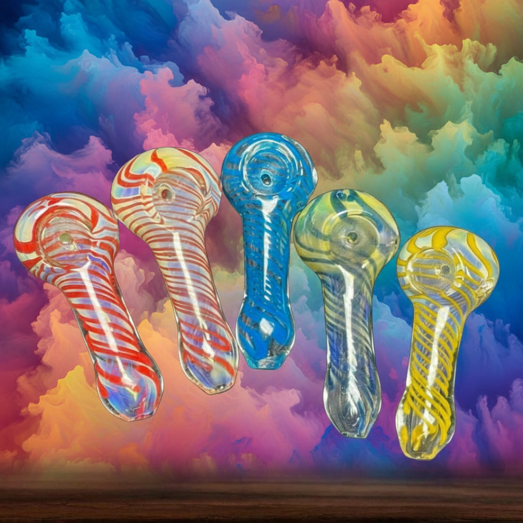 2.5 Inch Color Twisting Hand Pipe - RK Quality Glass