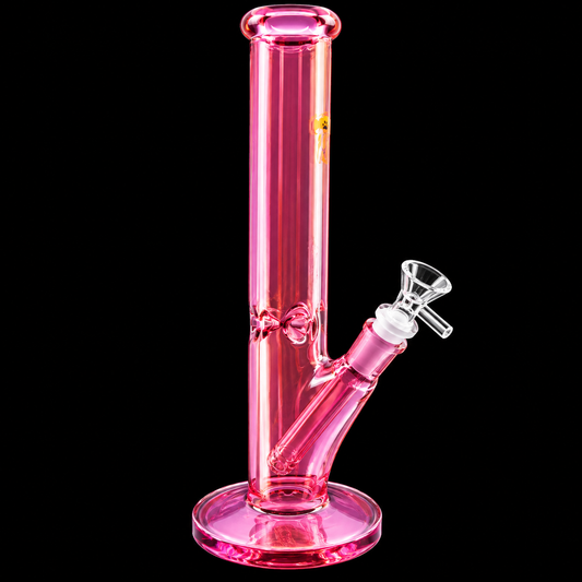 12 - Inch Electroplated Solid Color Straight Tube Water Bong