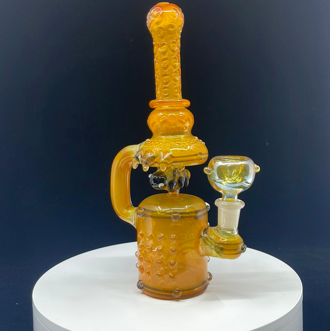 833 RKQG15 10” gold fumed dab rig