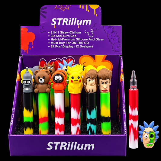 2 IN 1 STRAW SILICONE NECTAR COLLECTOR - 24 PER DISPLAY