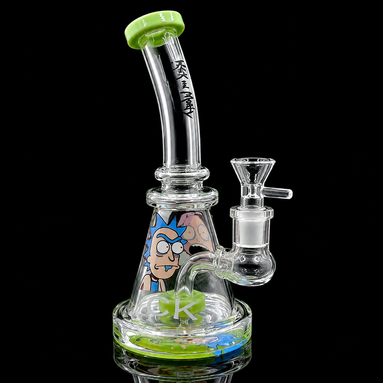 8 Inch Character Bent Neck Glass Dab Rig Wholesale