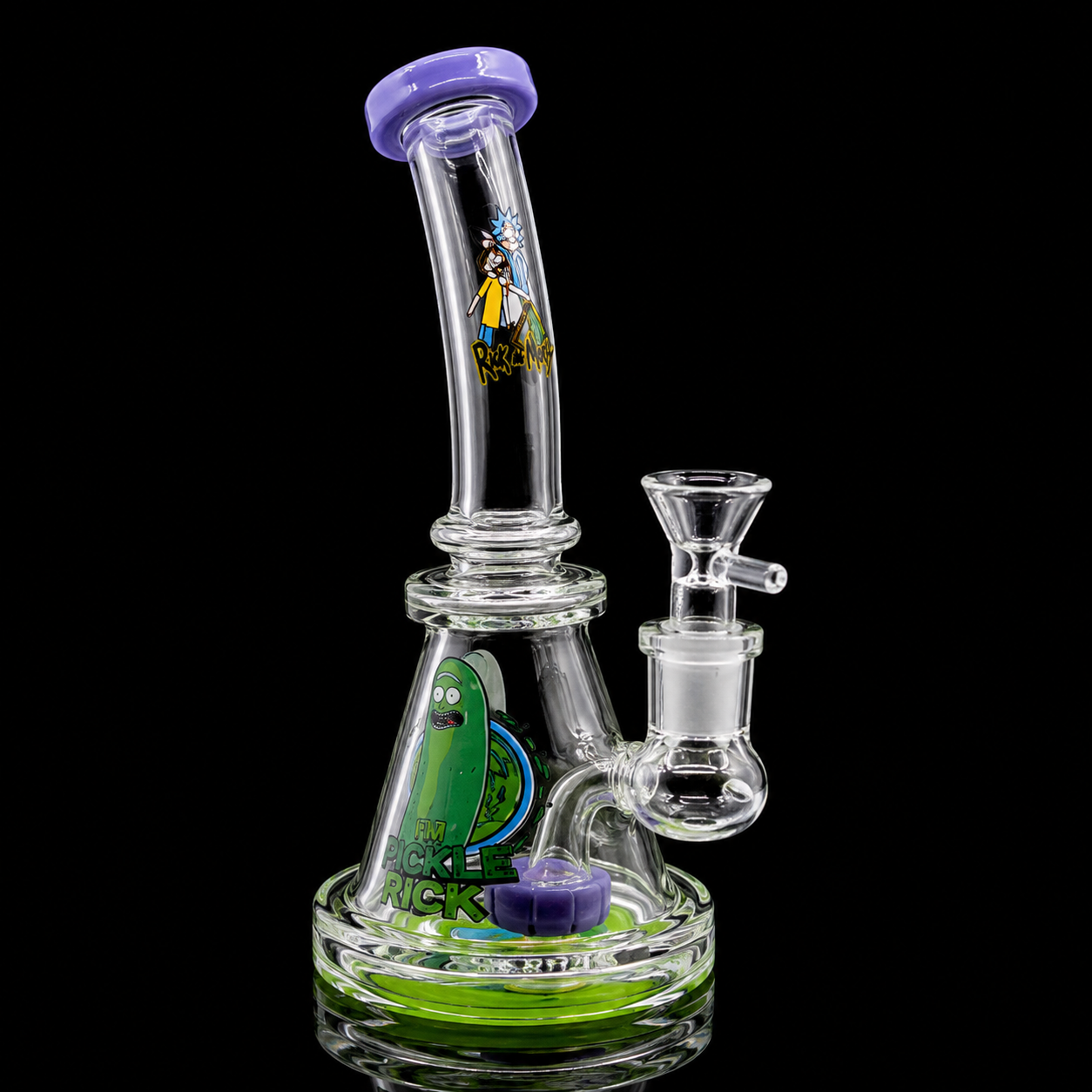 8 Inch Character Bent Neck Glass Dab Rig Wholesale
