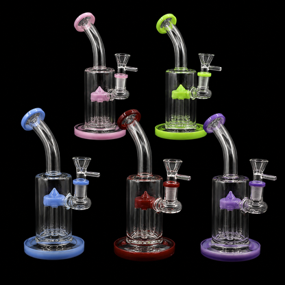 8 Inch Bent-Neck Tree Perc Glass Dab Rig