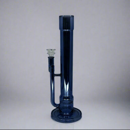 14" Metallic Double Tube In-line Straight Bong - WP202 - RK Quality Glass