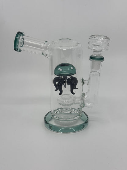 6.3" Jellyfish 14mm Female Glass DAB Rig for Smoking Water Pipe - RK Quality Glass