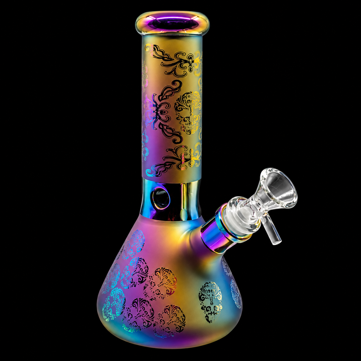 Frosted Pattern Glass Beaker Bong Wholesale RK Quality Glass
