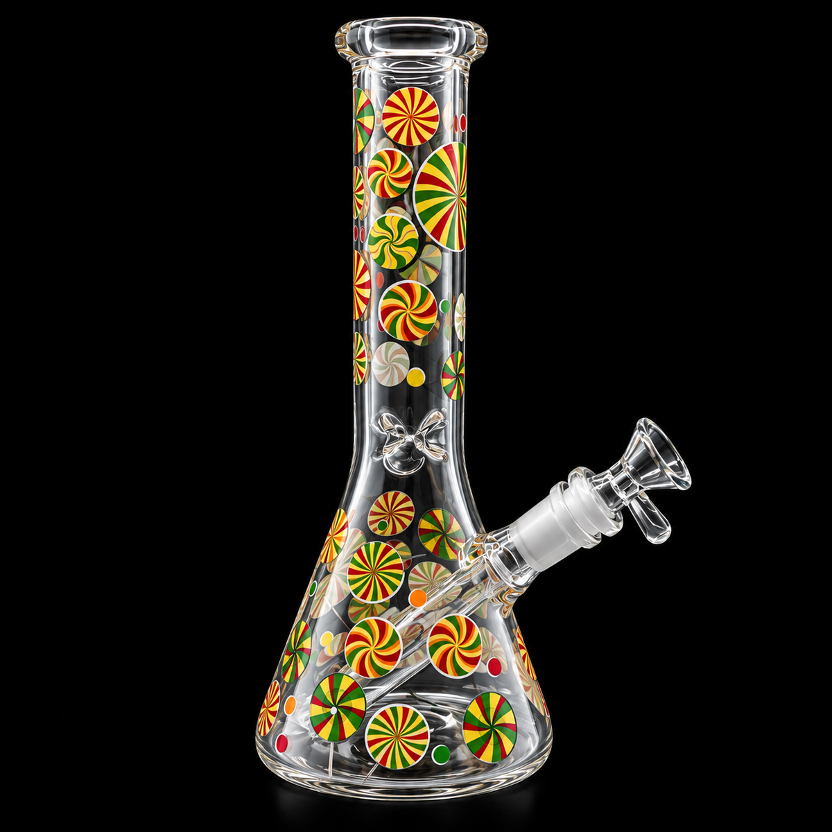 10 - Inch Colorful Candy Swirl Beaker Glass Bong