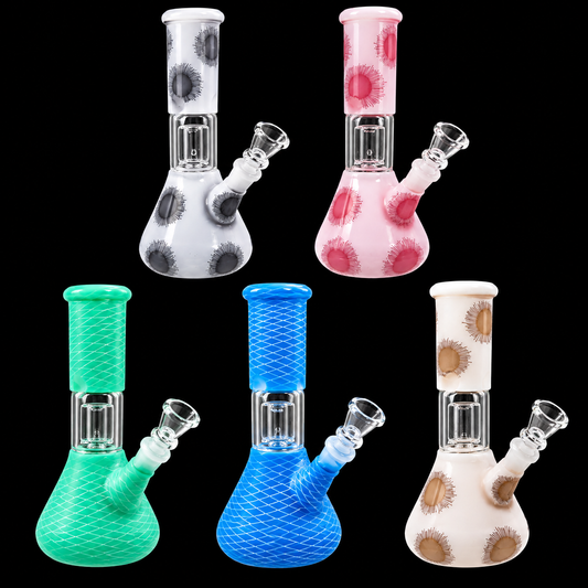 8" Glass Percolator Beaker Bong