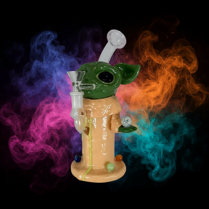 10" Yoda Headdy Dab Rig For Sale - RK Quality Glass