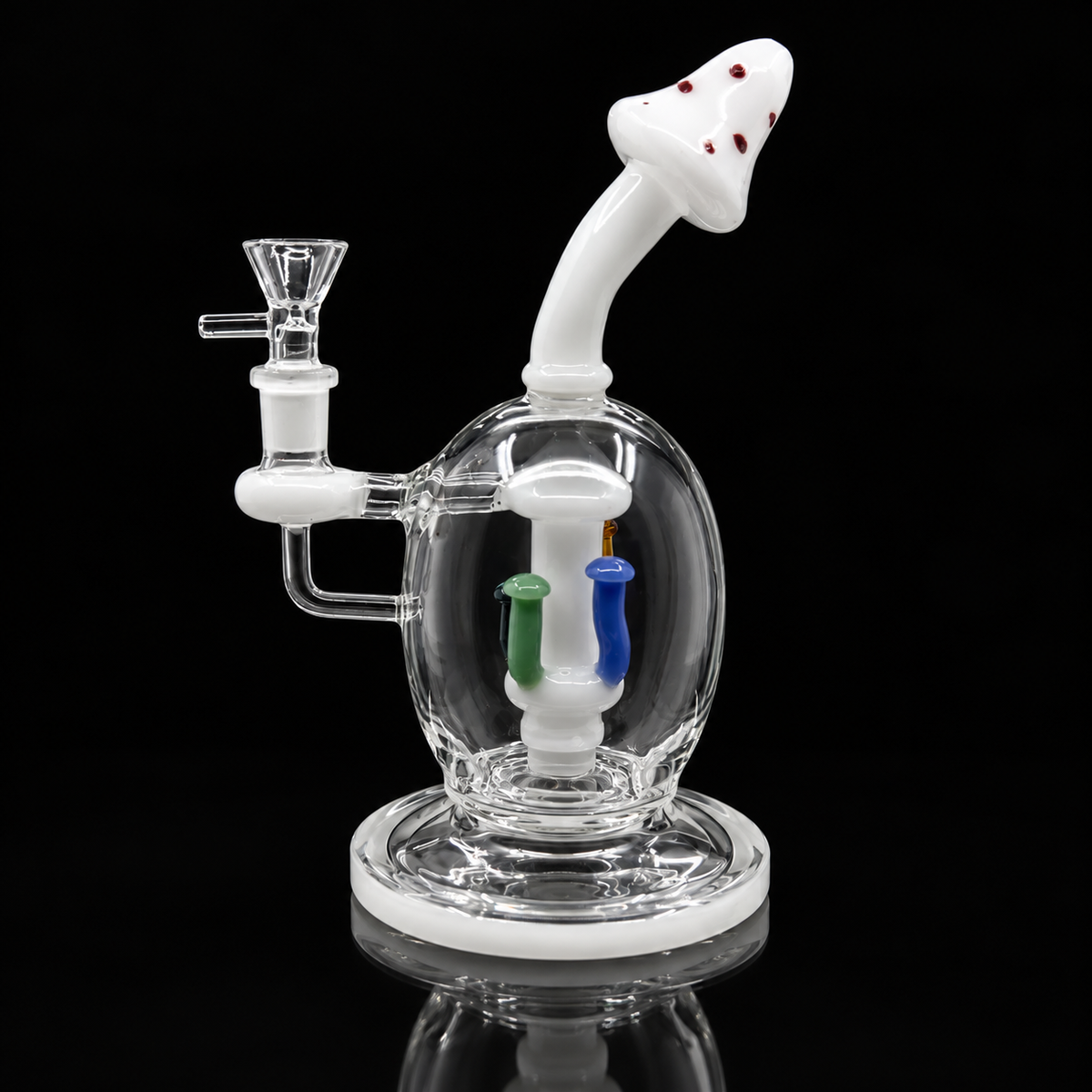 Bent Neck Mushroom Percolator Glass Dab Rig Wholesale RK Quality Glass