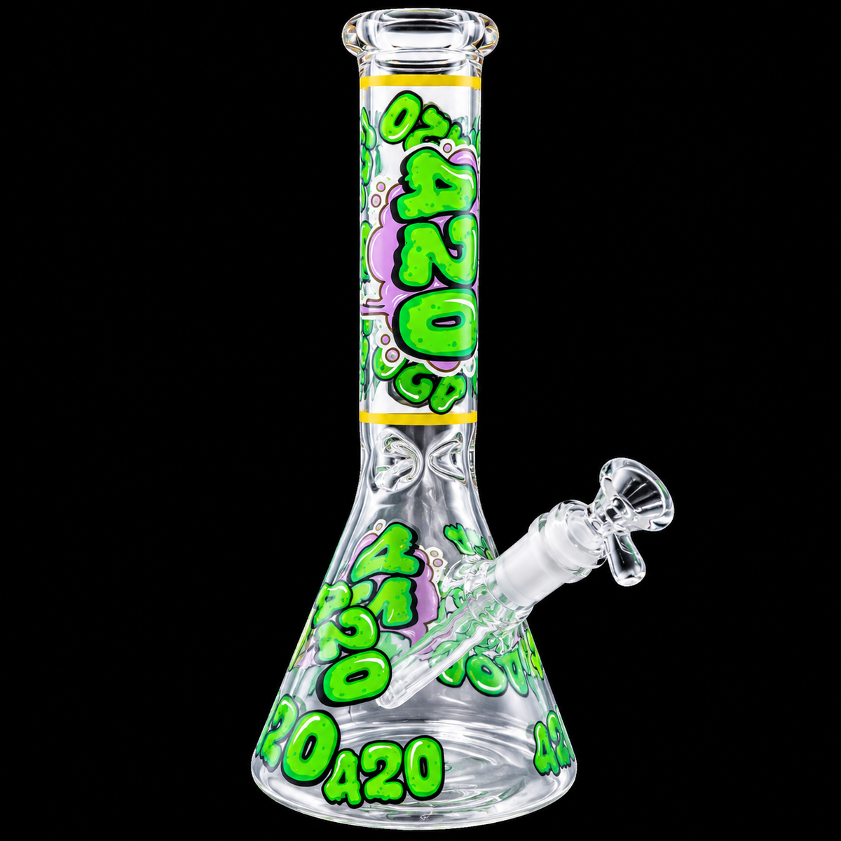 420 Graffiti Beaker Bong