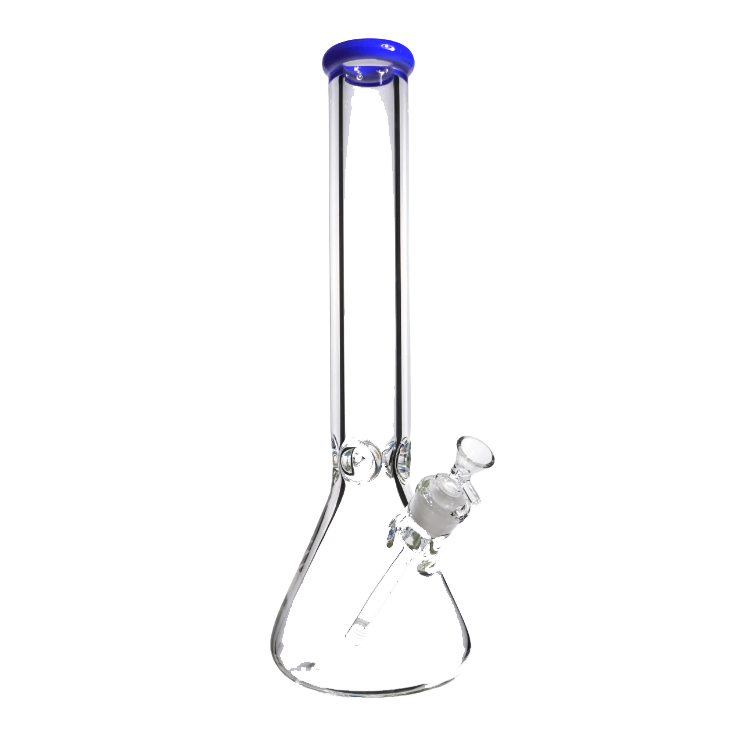 179 24RKQG 16" 9mm thick color moth beaker bong