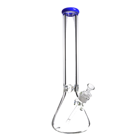 179 24RKQG 16" 9mm thick color moth beaker bong