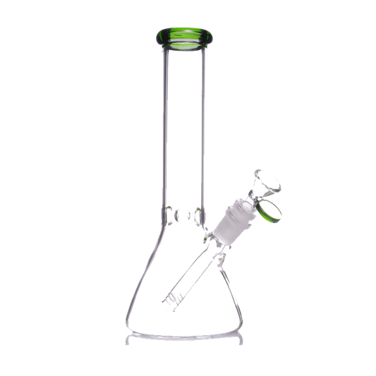 173 10RKQG 8" color mouth piece clear beaker