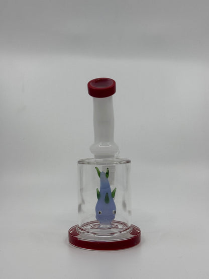 7” fish inserts bent dab rig - WP228 - RK Quality Glass