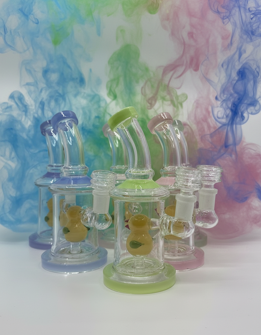 7” Bird Insert Shower Head Bent Dab Rig Wholesale - RK Quality Glass