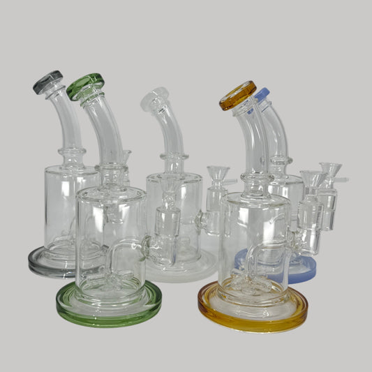8" Corona Shower Head Dab Rig - WP265 - RK Quality Glass