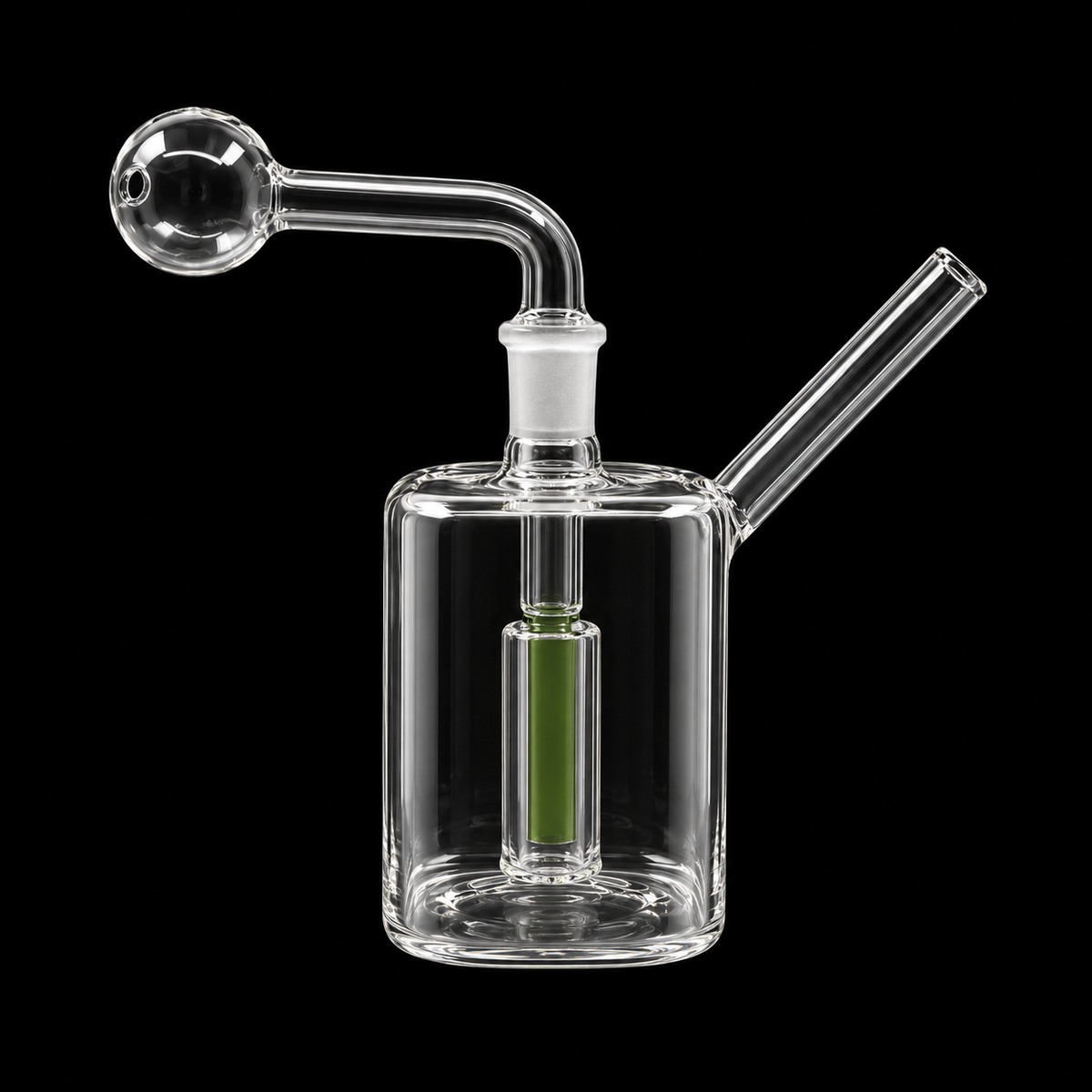 Clear Glass Oil Burner Bubbler with Removable Bent Bowl Wholesale RK Quality Glass