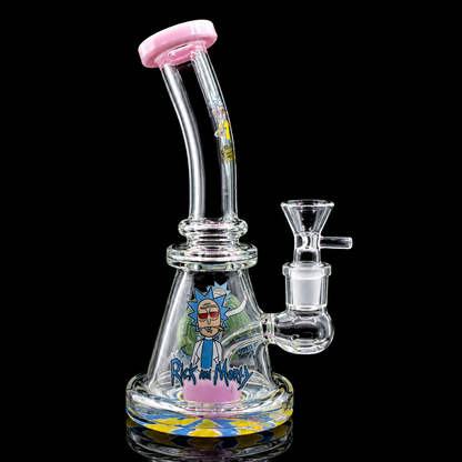 8 Inch Character Bent Neck Glass Dab Rig Wholesale