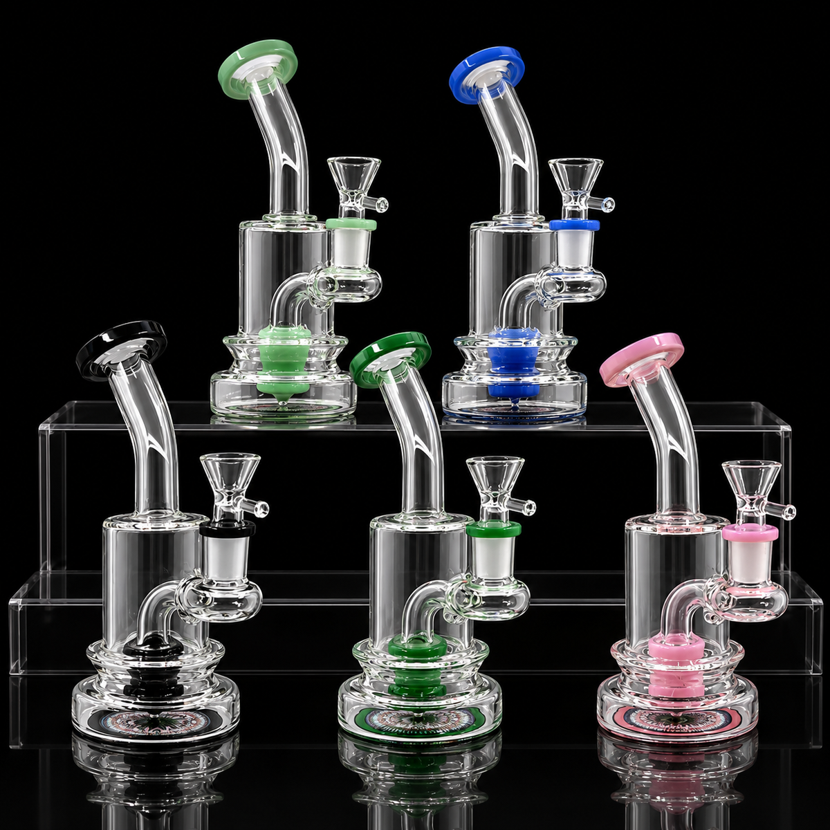 Bent Neck Barrel Glass Dab Rig Wholesale RK Quality Glass