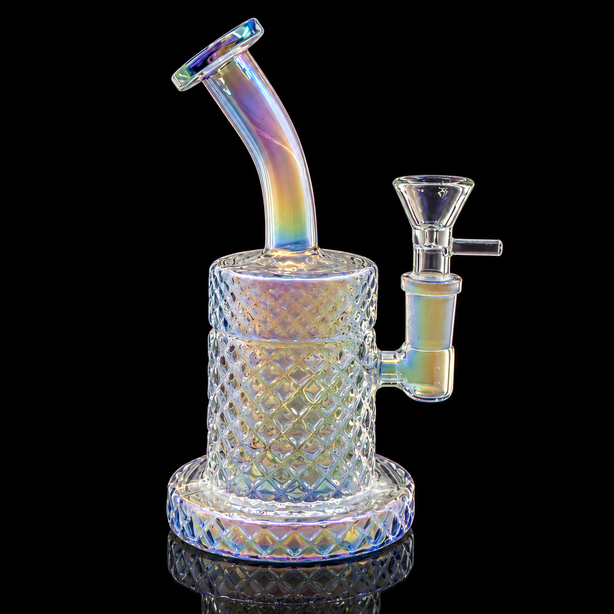 Iridescent Diamond Texture Glass Dab Rig Wholesale RK Quality Glass