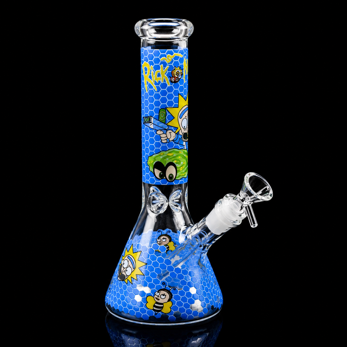 10 Inch Glow in Dark Cartoon Art Beaker Bong