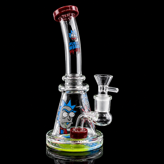 8 Inch Character Bent Neck Glass Dab Rig Wholesale