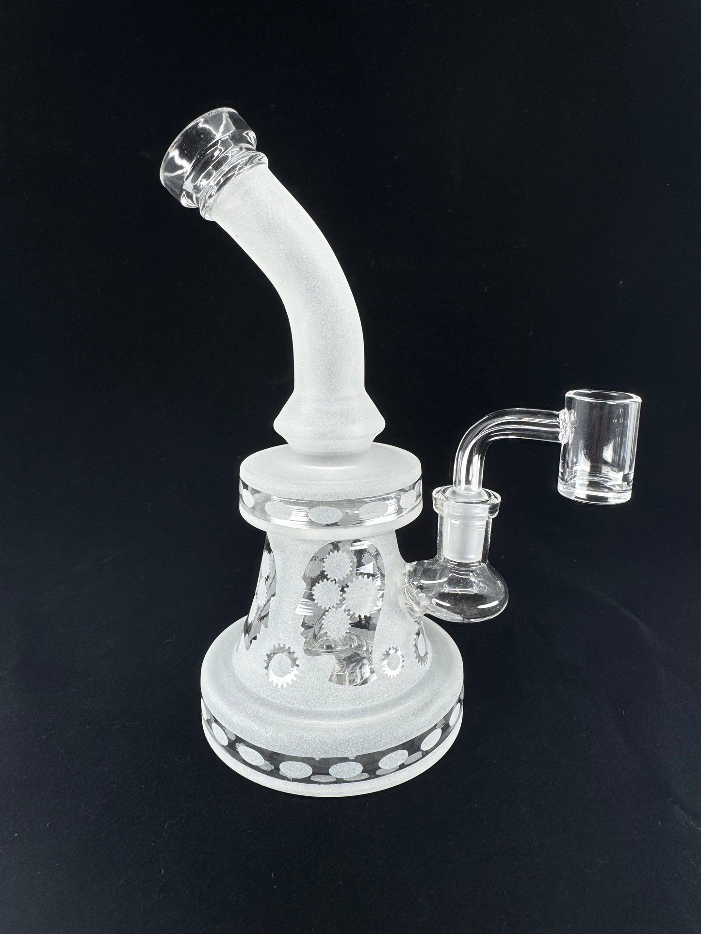 703 RKQG16 8” frosted dab rig