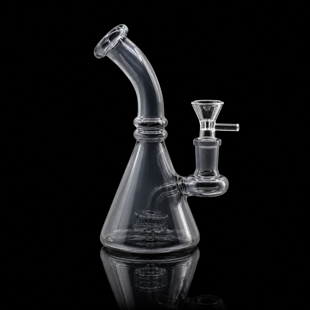 5 Inch Showerhead Perc Color changing Mini beaker Bong
