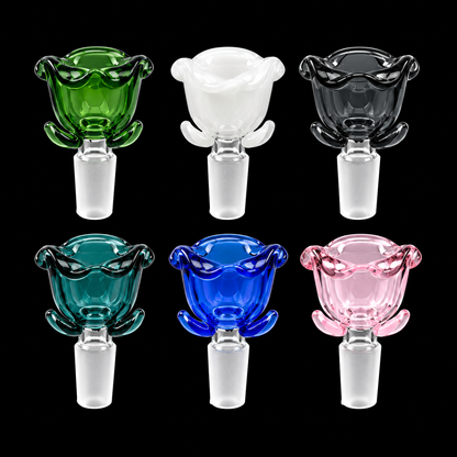 14M Flower Color Glass Bowl - 12 Count Per Display