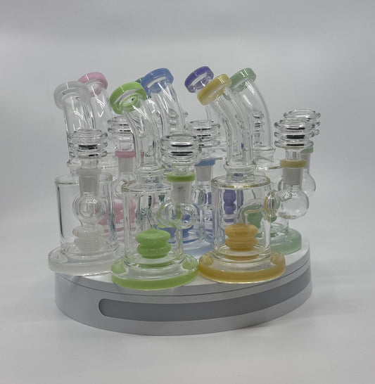 RK Quality Glass 6 Inch Slime Bent Dab Rig for Smoking - RK Quality Glass
